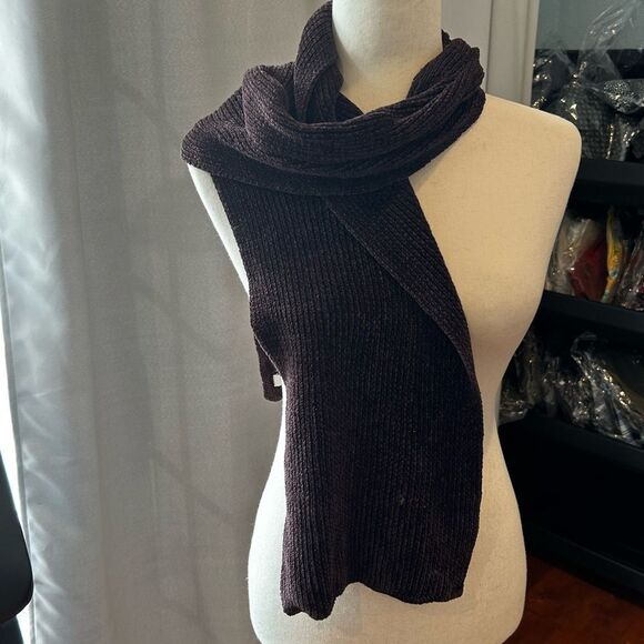J Crew dark brown burgundy velour scarf - Picture 3 of 7